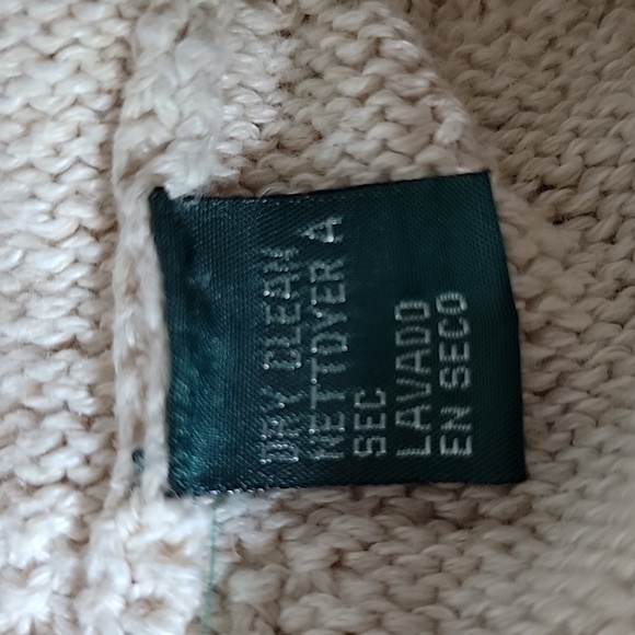 Vintage Classic  Hand Knit Short Sleeve Sweater Lauren -Ralph Lauren- Sz  small - Picture 11 of 11